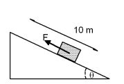  <strong>In the figure,a force F is being applied to the block with a magnitude such that it moves up along the frictionless inclined place with a constant velocity of 5 m/s.The angle in the figure is 30<sup> \circ </sup>,and the mass of the block is 50 kg.What is the normal force exerted by the inclined plane on the block (within 5% accuracy)?  </strong> A)50 N B)240 N C)425 N D)500 N E)zero <div style=padding-top: 35px>  