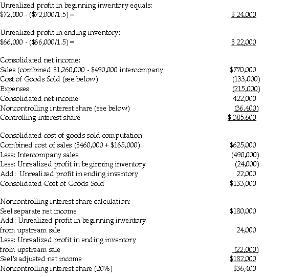 Preliminary computations:   