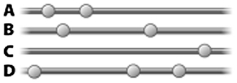 Is it possible for a recombination event to turn Muller's ratchet forward in the population of chromosomes below? The dots on the chromosomes indicate deleterious mutations. Indicate the crossing-over event by placing an X on the figure.