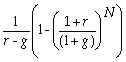 <strong>Which of the following formulas is incorrect?</strong> A) PV of a growing annuity = C × B) PV of an annuity = C × C) PV of a growing perpetuity = D) PV of a perpetuity =