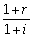 <strong>Which of the following formulas is incorrect?</strong> A) i = - 1 B) 1 + r<sub>r</sub> = C) r<sub>r</sub> ≈ i - r D) r<sub>r</sub><sub> </sub>=