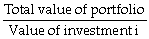 <strong>Which of the following equations is incorrect?</strong> A) x<sub>i</sub> =   B) R<sub>p</sub> = Σ<sub>i</sub> x<sub>i</sub>R<sub>i</sub> C) R<sub>p</sub> = x<sub>1</sub>R<sub>1</sub> + x<sub>2</sub>R<sub>2</sub> + ... + x<sub>n</sub>R<sub>n</sub> D) E[R<sub>p</sub>} = E[Σ<sub>i</sub> x<sub>i</sub>R<sub>i</sub>] <div style=padding-top: 35px> 