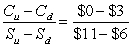 This problem requires a two period binomial tree.The solution will start by solving the value of the call option for the up and down branches as of year 1 and then solve for the final value of the option at year 0.   Up branch D =   = 0 B =   =   = 0 C = SD + B = $13(0)+ (0)= $0 Down Branch D =   = -0.6 B =   =   = 6.285714 C = SD + B = $8(-0.6)+ (6.285714)= $1.49 Value at year 0 D =   = -0.298 B =   =   = 3.874 C = SD + B = $10(-0.298)+ 3.874 = $0.89