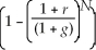 <strong>Which of the following formulas is incorrect?</strong> A) PV of a growing annuity = C × B) PV of an annuity = C × C) PV of a growing perpetuity = D) PV of a perpetuity =