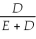 The following equation: X = r<sub>E</sub> + r<sub>D</sub> Can be used to calculate all of the following EXCEPT:
