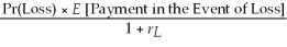 The expected loss = $75 million × .10 = $7.5 million Since the beta of the loss is not equal to zero we need to calculate the appropriate discount rate for the loss using the CAPM: r = r<sub>f</sub> + b (r<sub>M</sub> - r<sub>f</sub>) r = .05 + .4(.10 - .05)= .07 Insurance Premium = So the actuarially fair cost of full insurance = = $7.01 million