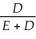 The following equation: X = R<sub>E</sub> + R<sub>D</sub> Can be used to calculate all of the following EXCEPT: