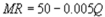 <strong>Kate's Great Crete (KGC)is a local monopolist of ready-mix concrete.Its annual demand function is ,where P is the price,in dollars,of a cubic yard of concrete and Q is the number of cubic yards sold per year.What is KGC's marginal revenue function?</strong> A) B) C) D)