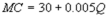 <strong>Suppose Kate's Great Crete (KGC)has annual variable costs of and marginal costs of ,where Q is the number of cubic yards of concrete it produces per year.In addition,it has an avoidable fixed cost of $50,000 per year.KGC's demand function is What is KGC's total cost function?</strong> A) B) C) D)