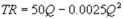 <strong>Suppose Kate's Great Crete (KGC)has annual variable costs of and marginal costs of ,where Q is the number of cubic yards of concrete it produces per year.In addition,it has an avoidable fixed cost of $50,000 per year.KGC's demand function is What is KGC's total revenue function?</strong> A) B) C) D)