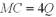<strong>Suppose that,in the long run,a dairy's variable costs are (where Q is the number of gallons of milk produced each day),its marginal cost is and there is an avoidable fixed cost of $50 per day.In the long run there is free entry into the market.What is the dairy's total cost function?</strong> A) B) C) D)