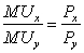 <strong>At a consumer's interior optimum solution,which of the following will not necessarily hold true?</strong> A) B) C) D)