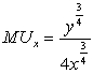 <strong>Suppose the consumer's utility function is given by U(x,y) = x<sup>1/4</sup>y<sup>3/4</sup> where The equation for this consumer's demand curve for is</strong> A) B) C) D)