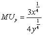 <strong>Suppose the consumer's utility function is given by U(x,y) = x<sup>1/4</sup>y<sup>3/4</sup> where The equation for this consumer's demand curve for is</strong> A) B) C) D)
