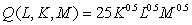 <strong>The production function exhibits</strong> A) decreasing returns to scale. B) constant returns to scale. C) increasing returns to scale. D) either decreasing or constant returns to scale, but more information is needed to determine which one.