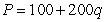 <strong>The market for sweet potatoes consists of 1,000 identical firms.Each firm has a short-run total cost curve of STC = 100 + 100 q + 100q<sup>2</sup>,and a short-run marginal cost curve of SMC=100+200q where q is output.Suppose that sunk costs are 75 and non-sunk costs are 25.What is the equation of an individual firm's short-run supply curve?</strong> A) for P≥100, and q=0 otherwise. B) for P≥200, and q=0 otherwise. C) D) for P ≥200, and q=0 otherwise.