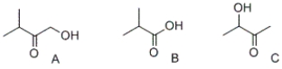 <strong>Which of the following compounds contain a carboxylic acid functional group? </strong> A) A and B only B) A and C only C) C only D) B only