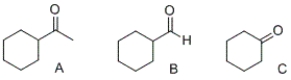 <strong>Which of the following compounds will undergo oxidation using potassium dichromate to form a carboxylic acid? </strong> A) A and B only B) A and C only C) B only D) C only