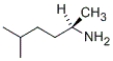<strong>What is the IUPAC name of the following compound? </strong> A) (R)-2,5-dimethylpentanamine B) (S)-5-methyl-2-hexanamine C) (R)-5-methyl-2-hexanamine D) (S)-2,5-dimethylpentanamine