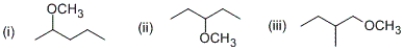 <strong>Which of the following compounds can exist as a pair of enantiomers? </strong> A) (i) and (ii) only B) (ii) and (iii) only C) (i) and (iii) only D) (i) only