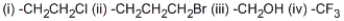 <strong>Among the following groups, which is the correct order of priorities in the R,S system? </strong> A) (ii) > (i) > (iii) > (iv) B) (iii) > (iv) > (ii) > (i) C) (i) > (iii) > (ii) > (iv) D) (iv) > (iii) > (i) > (ii)