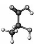 Consider the following ball-and-stick model. Atoms other than carbon and hydrogen are indicated by the chemical symbol of the element.   If the specific rotation of this substance is +2.6°, what will be the specific rotation of the following substance?  