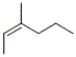 <strong>Which of the following structures corresponds to cis-3-methyl-2-hexene?</strong> A) B) C) D) 
