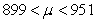 <strong>A study of 75 apple trees showed that the average number of apples per tree was 925. The standard deviation of the population is 100. Which of the following is the 95% confidence interval for the mean number of apples per tree for all trees?</strong> A) B) C) D)