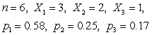 <strong>Use the multinomial formula and find the probability for the following data. </strong> A) 0.002 B) 0.012 C) 0.072 D) 0.124