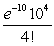 <strong>The probability that a Poisson random variable X is equal to 4, where = 10, is</strong> A) B) C) D)