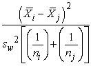 <strong>Complete the formula for the Tukey test: q =</strong> A) B) C) D)
