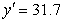 Using a regression line of , a value of x = 3.6 would result in a predicted value of .