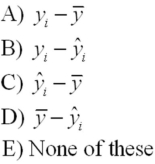 <strong>In multiple regression analysis,which one of the following is the appropriate notation for error (residual)? </strong> A)Option A B)Option B C)Option C D)Option D E)Option E