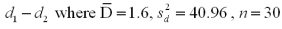 <strong>Find a 98 percent confidence interval for the paired difference. .</strong> A)(-1.118 4.318) B)(-1.277 4.477) C)(1.075 2.125) D)(1.104 2.096)