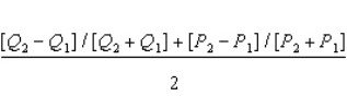 <strong>Arc elasticity is calculated as _____.</strong> A) B) C) D) E)