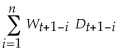   Sample calculations for each follow: Moving Average:   =   F<sub>7</sub> =   = 115.7 Weighted Moving Average:   =   F<sub>7</sub> = 0.6 × 135 + 0.3 × 115 + 0.1 × 97 = 125.2 Exponential Smoothing: F<sub>t</sub><sub>+1</sub> = αD<sub>t</sub> + (1 - α)F<sub>t</sub> F<sub>7</sub> = 0.7 × 135 + 0.3 × 135 = 135