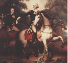 <strong> This painting of George Washington highlights his role as the leader of the __________.</strong> A) Virginia militia B) Constitutional Convention C) Continental Army D) Continental Congress