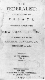 <strong> Which of the following statements would most likely be found in the publication above?</strong> A) The federal constitution forms a happy combination in this respect; the great and aggregate interests being referred to the national, the local and particular to the state legislatures. B) As much as I deplore slavery, I see that prudence forbids its abolition. C) Who authorized them to speak the language of, We, the people, instead of, We, the states? D) States are the characteristics and the soul of a confederation.