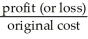 One definition of return is: