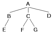 Answer the following questions in terms of the tree below. A. The root node is ________ . B. Three nodes that are siblings are _______ , ________, and ________ . C. The terminal nodes are _________________________________________ . D. The node with only one child is _________ .