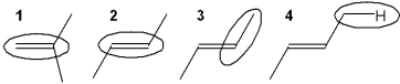 <strong>Which of the circled bonds is the strongest? </strong> A)1 B)2 C)3 D)4