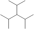 <strong>What is the IUPAC name of the following compound? </strong> A)2,4-dimethyl-3-isopropyl-pentane B)3-isopropyl-1,5-dimethylpentane C)3-isopropyl-2,4-dimethylpentane D)triisopropylmethane