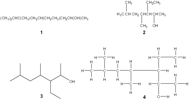 <strong>Which of the following structures is different from the other three? </strong> A)1 B)2 C)3 D)4