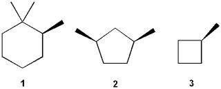 <strong>Which of the following compounds is/are chiral? </strong> A)only 1 B)only 1 and 2 C)only 2 and 3 D)1, 2 and 3