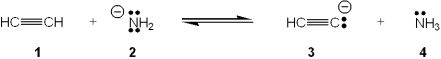 <strong>Which species is the conjugate acid in the following acid-base reaction? </strong> A)1 B)2 C)3 D)4