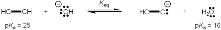 <strong>What is the value of the equilibrium constant, K<sub>eq</sub>, for the following reaction? </strong> A)10<sup>9</sup> B)10<sup>-</sup><sup>9</sup> C)9 D)<sup>1</sup>/<sub>9</sub>