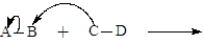 The following is generic depiction of a reaction using the curve arrow formalism. In this reaction electrons move from C to B and A will have a positive charge in the product.