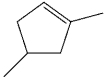 <strong>What is the IUPAC name of the following compound? </strong> A)1,3-dimethylcyclopentene B)1,4-dimethylcyclopentene C)2,4-dimethylcyclopentene D)1,3-dimethyl-5-cyclopentene
