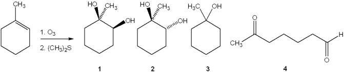 <strong>What is the major organic product obtained from the following reaction? </strong> A)1 B)2 C)3 D)4