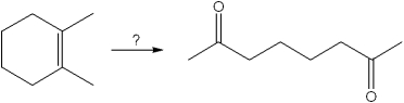 <strong>What is the best choice of reagent(s) to perform the following transformation? </strong> A)O<sub>3</sub>; followed by (CH<sub>3</sub>)<sub>2</sub>S B)Hg(OAc)<sub>2</sub> and H<sub>2</sub>O; followed by NaBH<sub>4</sub> C)BH<sub>3</sub>; followed by H<sub>2</sub>O<sub>2</sub>, NaOH D)OsO<sub>4</sub>; followed by NaHSO<sub>3</sub>